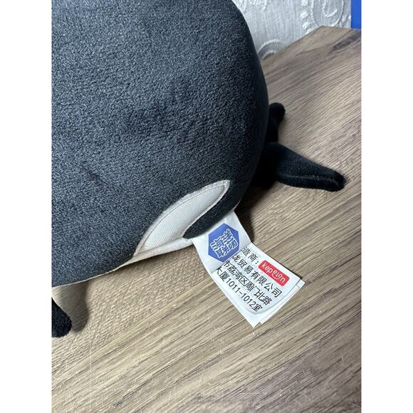 Kepelon 8.5" Black Orca Whale Soft & Round Stuffed Animal Plush - Picture 4 of 5